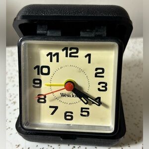 Retro 90s Westclox travel alarm clock